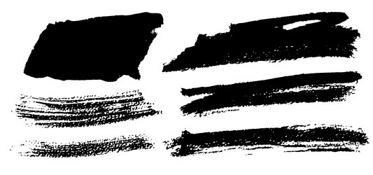 brush strokes rectangular painted objects vector image