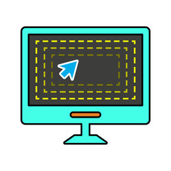 computer monitor or mouse click icon vector image