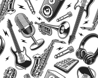 music seamless background Vector Image