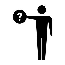 Person with question mark icon male sign for faq Vector Image