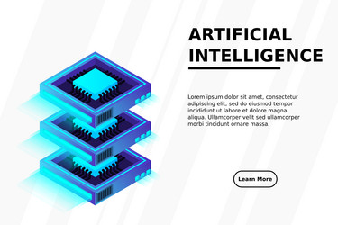 quantum computer large data processing server vector image