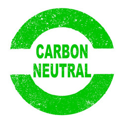 rubber ink stamp carbon neutral vector