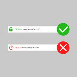 Secure Connection & Website URLs vector image