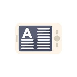 smartphone showing text message on screen vector image