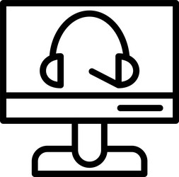 support linear style icon design vector image