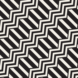 Zigzag Line Pattern - Monochrome vector image