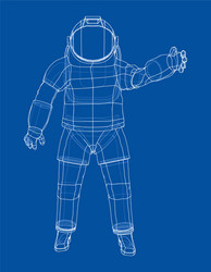 astronaut concept rendering 3d vector image