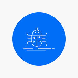 bug bugs insect testing virus white line icon vector image