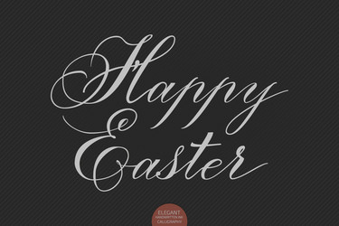 Hand drawn lettering happy easter vector