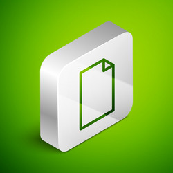 isometric line empty document icon isolated vector image