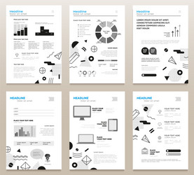 presentation booklets - bw template a4 vector