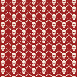 seamless pattern with skulls vector image