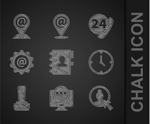 set address book chat messages notification vector image