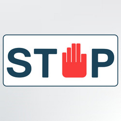 Sign stop vector