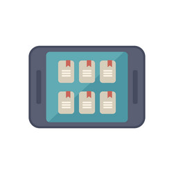 smartphone displaying files with bookmarks vector image