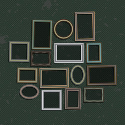 big set picture frame vector image
