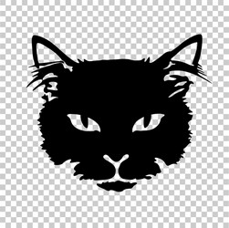 black cat silhouette tattoo vector