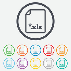 excel file document icon download xls button vector image