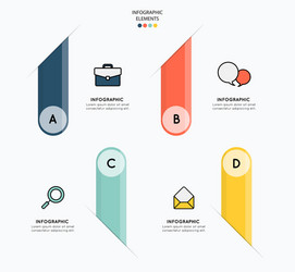 infographic and icons for business on white vector image