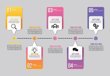 infographic design template with options steps vector image