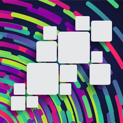 rounded shape with shadow and colorful circle vector image