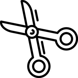 scissors icon outline style vector image