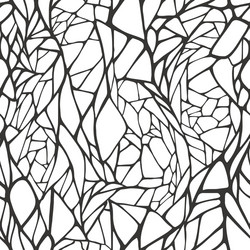 Seamless pattern with graphic hand drawn abstract vector