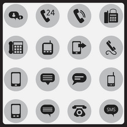 set of 16 editable device icons includes symbols vector image