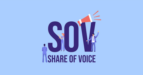 Sov share voice communication online media vector