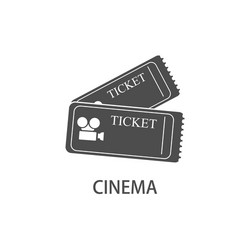 One cinema ticket with barcode Royalty Free Vector Image