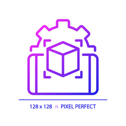 2d thin linear gradient innovative mobile app icon vector image