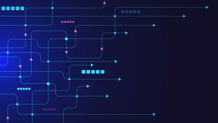 abstract geometric with connected lines and dots vector image