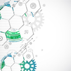 abstract technological background with various vector image