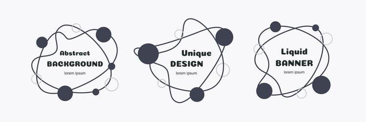 Dynamic Fluid Shape Set vector image