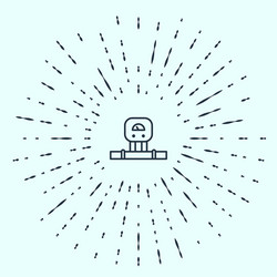green smart sensor system icon isolated on vector image