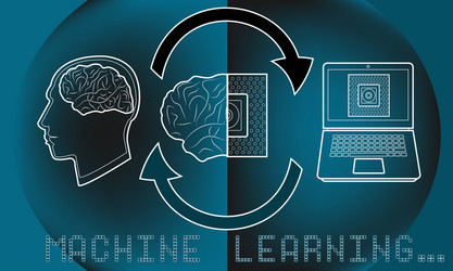 machine learning and artificial intelligence vector image