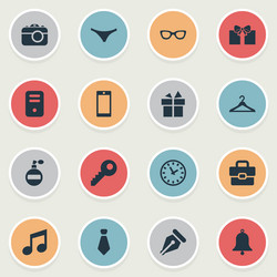 set of simple icons element vector image