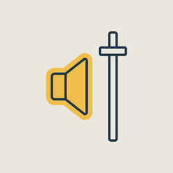 audio volume slider control isolated icon graph vector image