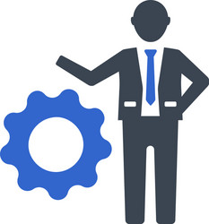 Business solution icon vector