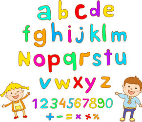 Colorful Kids Alphabet Art Vector Image