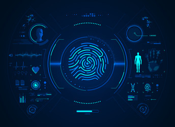 concept of biometrics technology futuristic vector image