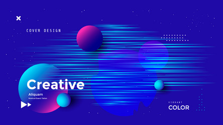 minimal dynamic covers design with color line vector image