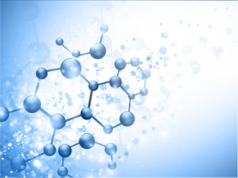 Molecule over blue vector
