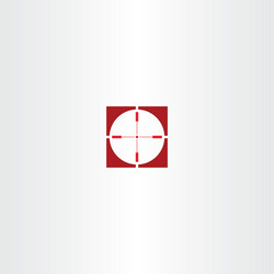 Red icon sniper target symbol vector