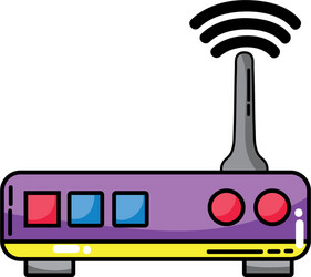 router digital wifi technology network vector