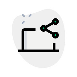 sharing files and data via laptop technology vector image