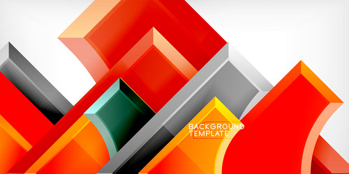 square arrow shapes with round elements vector image