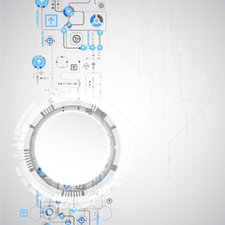 abstract background with various technological vector image