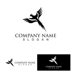 Bird logo icon design template Royalty Free Vector Image