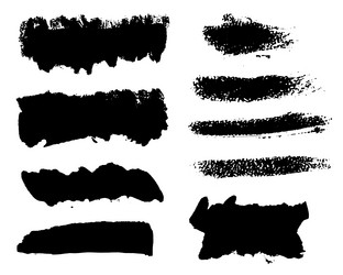 brush strokes rectangular painted objects vector image